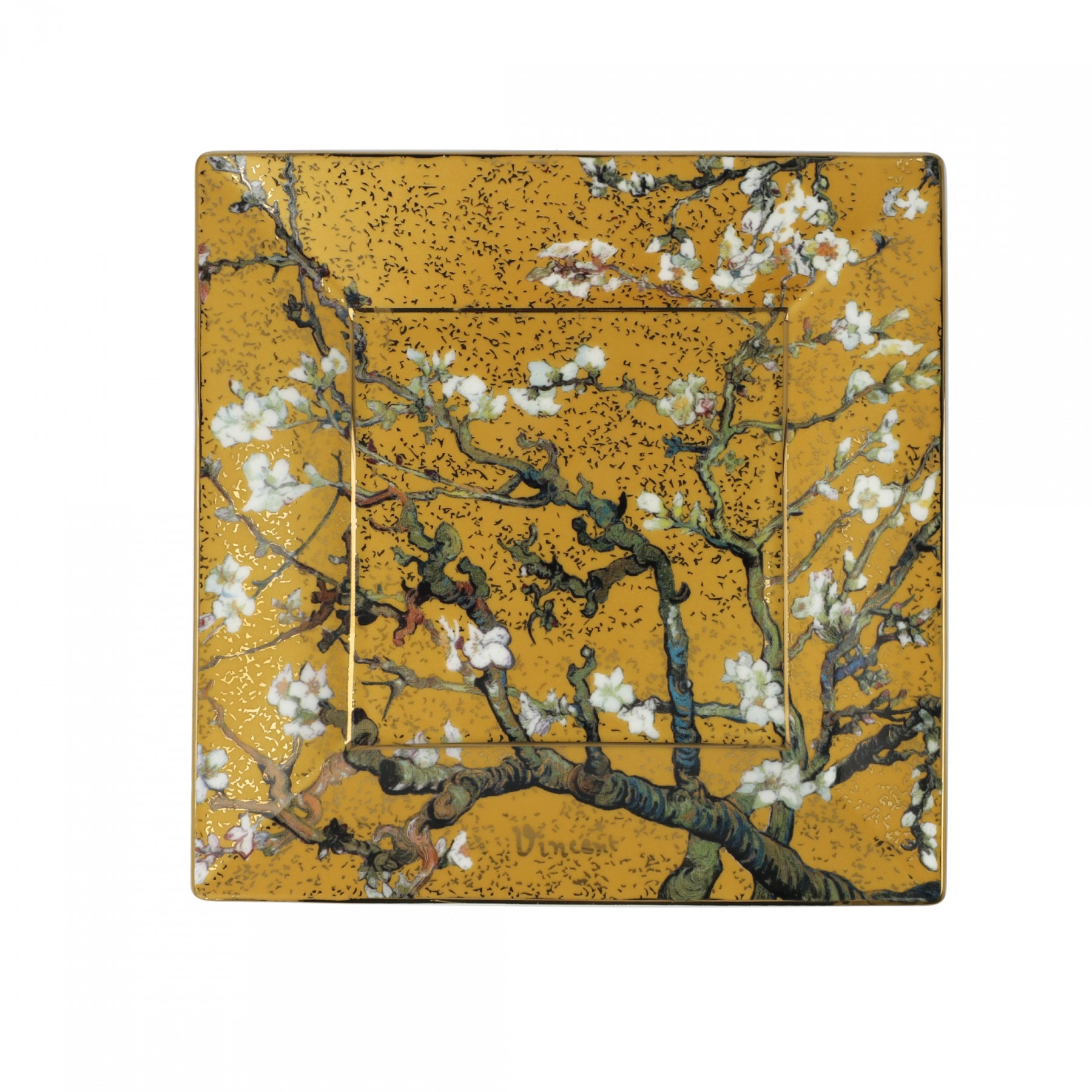 GOEBEL Mandelbaum Gold - Schale 16 cm Artis Orbis Vincent Van Gogh