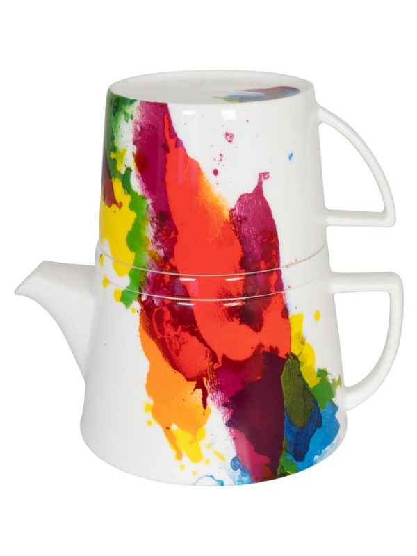 KÖNITZ Kanne mit Deckel und Becher Tea for me - On colour Flow