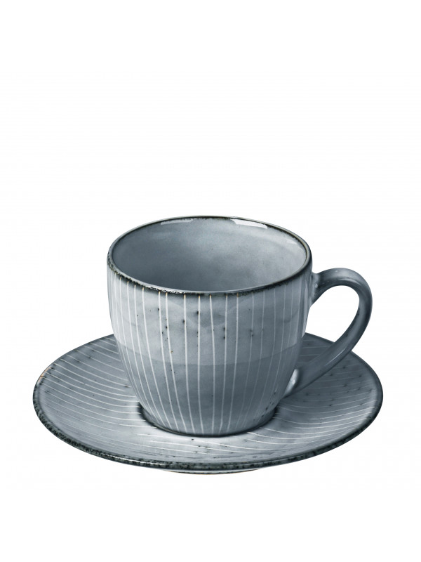 BROSTE COPENHAGEN Tasse mit Untertasse Nordic Sea 150 ml – 1 Stück