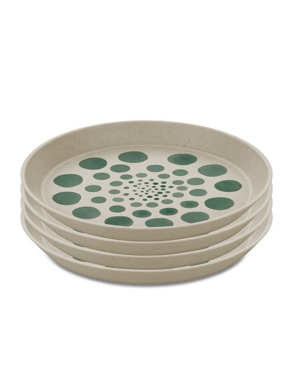 KOZIOL Kleiner Teller 205mm CONNECT PLATE 205mm MONSTERA DOTS nature desert sand