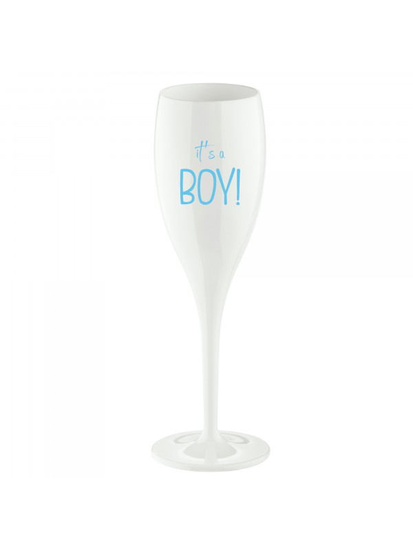 KOZIOL Sekt-/Champagnerglas 100 ml CHEERS No. 1 Its a boy