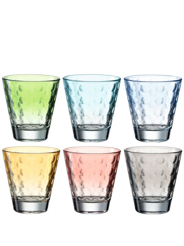 LEONARDO Trinkglas OPTIC 215 ml, pastell – 6er Set