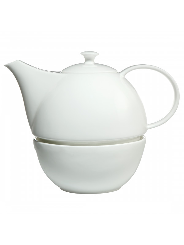 GOEBEL Teekanne mit Stövchen 20 cm - Teapot Kaiser Tassen