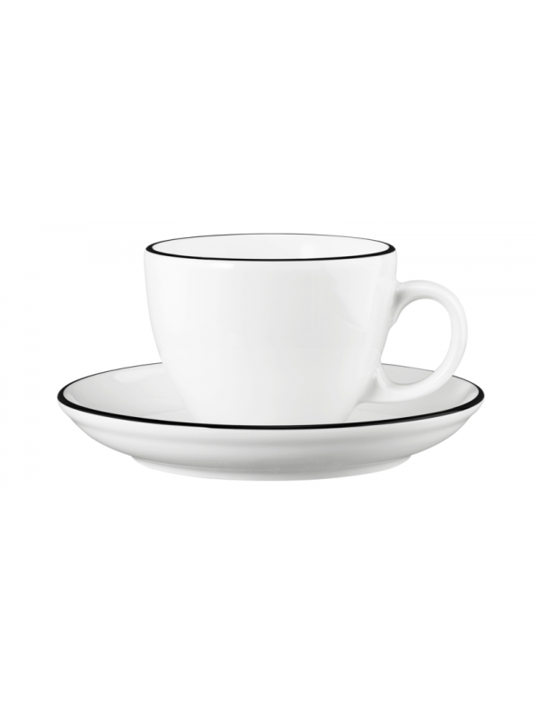 SELTMANN WEIDEN Cappuccinotasse 1131 0,22 l m.Untertasse Modern Life Black Line 