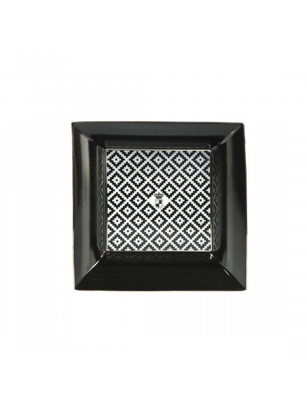 GOEBEL Diamonds - Schale 16 cm x 16 cm Château Schwarz-Weiß