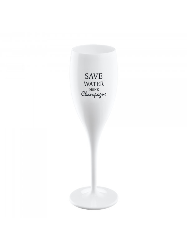KOZIOL Sekt-/Champagnerglas Superglas 100 ml CHEERS No. 1 Save water drink champagne