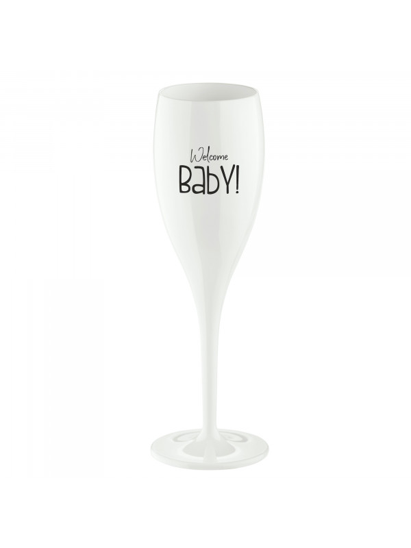 KOZIOL Sekt-/Champagnerglas 100 ml CHEERS No. 1 Welcome baby