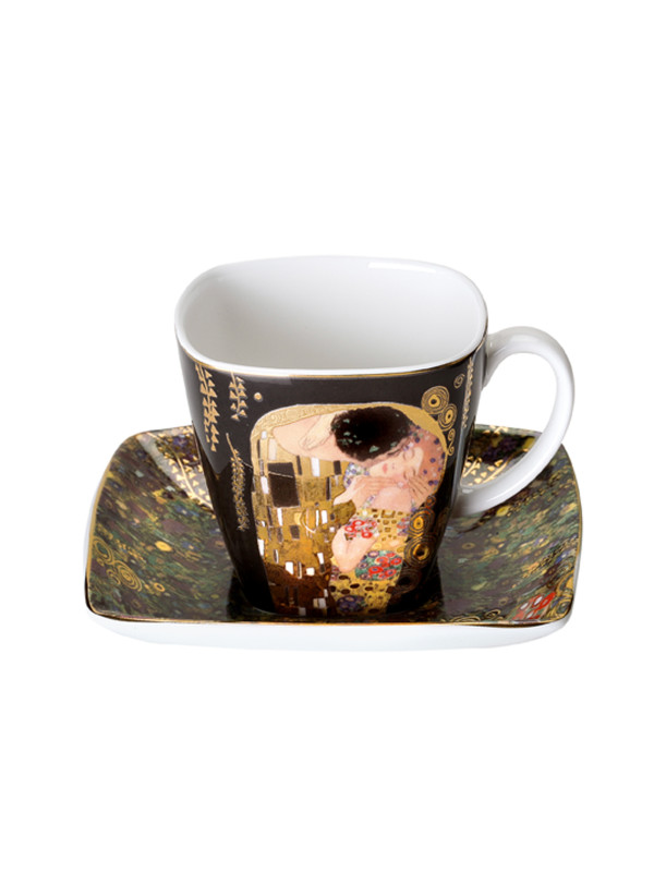 GOEBEL Der Kuss – Espressotasse eckig Artis Orbis Gustav Klimt