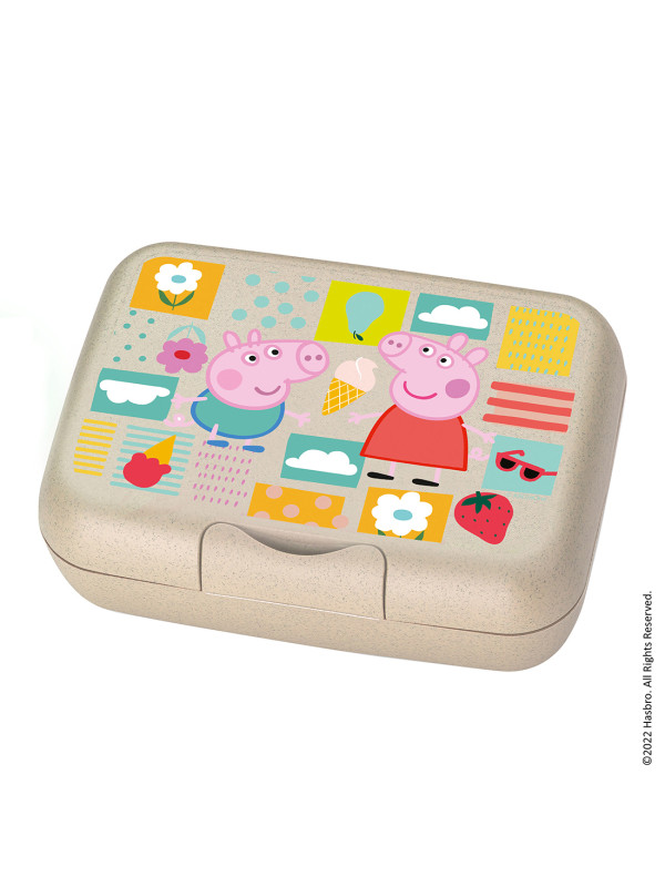KOZIOL Lunchbox mit Trennschale CANDY L PEPPA PIG organic sand