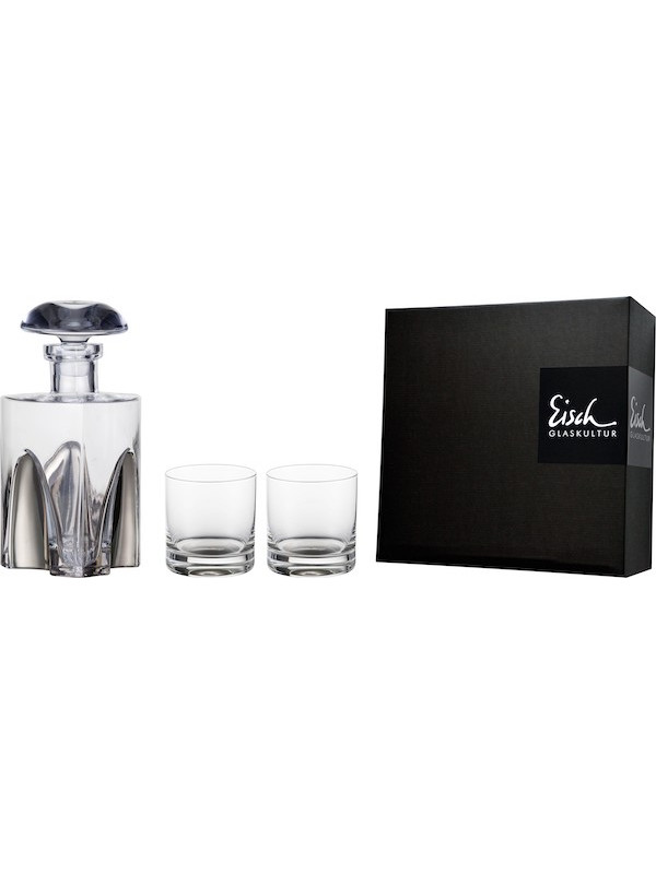 EISCH Geschenkset Gentleman mit Glaskaraffe und 2 x Whiskyglas