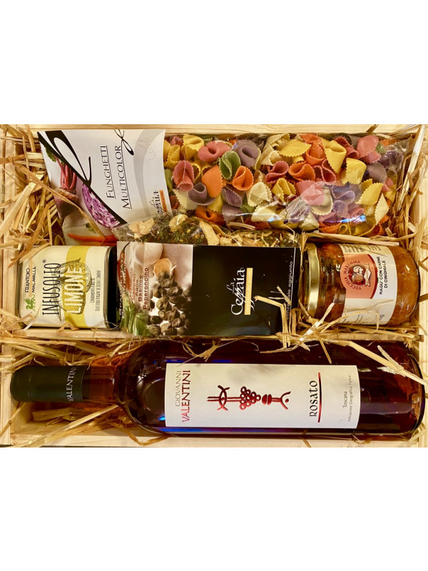 "Stella-Rosata" Italienische Geschenkbox aus Pinienholz von La Colombaina