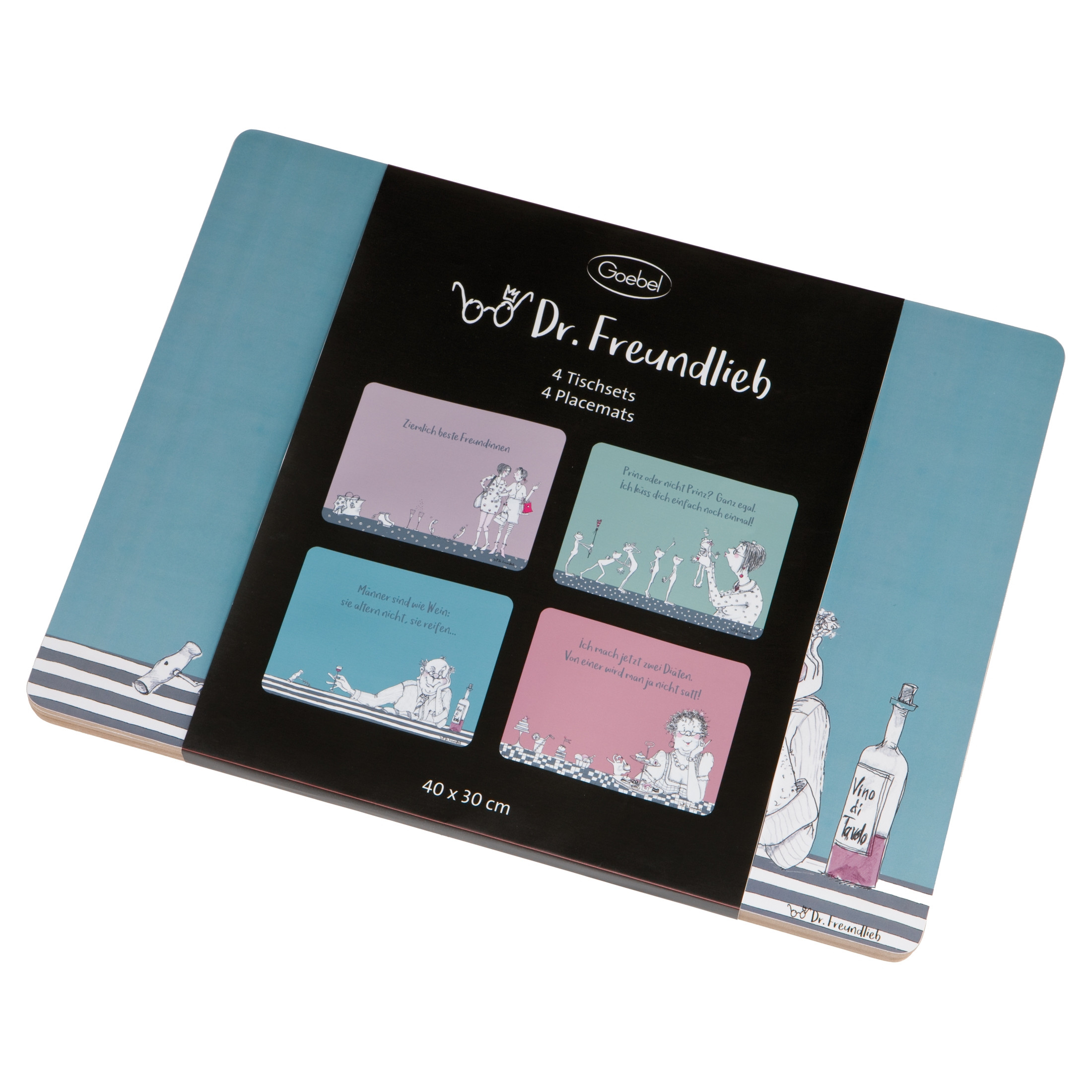 GOEBEL 4er-Set Platzsets Holz Barbara Freundlieb