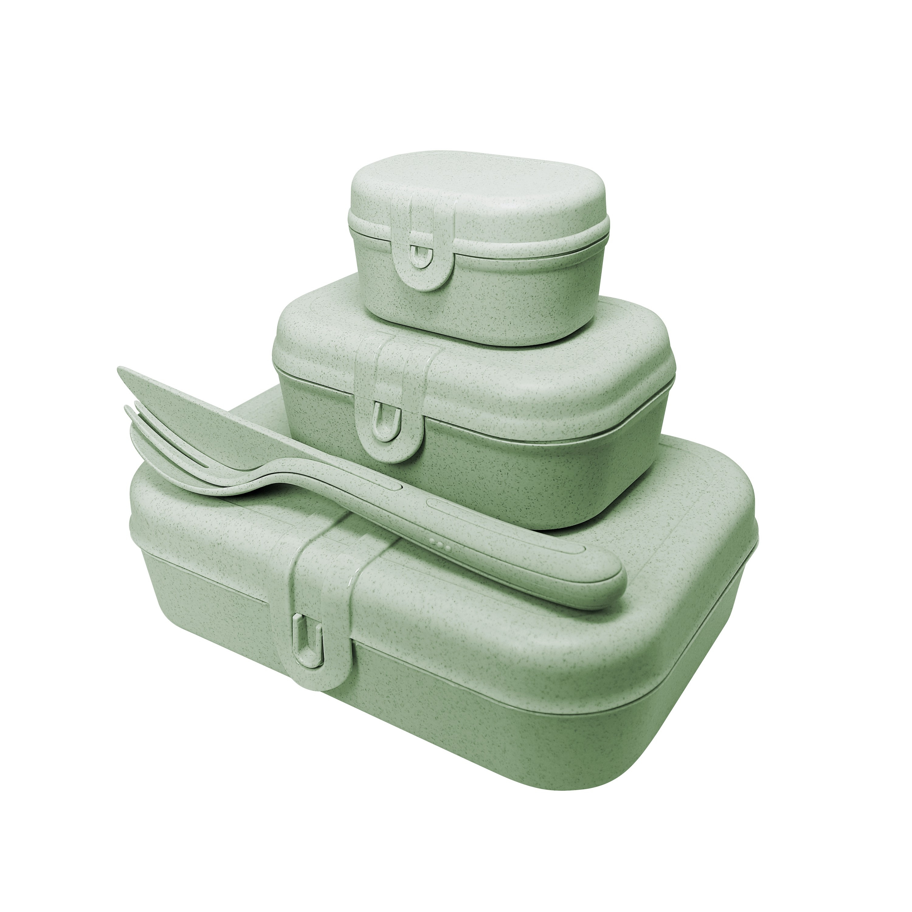 KOZIOL Lunchbox-Set + Besteck-Set 4tlg. PASCAL READY