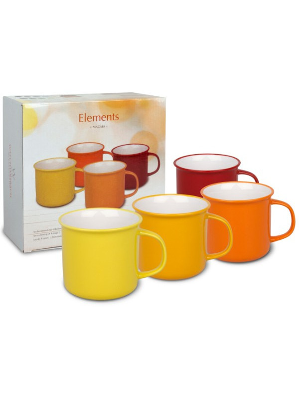 WAECHTERSBACH 4er-Set Becher Elements im Geschenkkarton