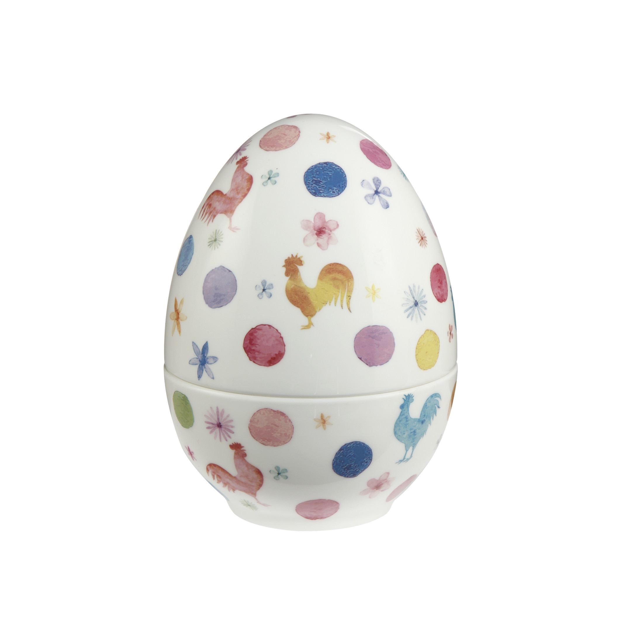 GOEBEL Ei-Dose 15,5 cm - Bunte Osterzeit Fitz & Floyd Spring-Collection